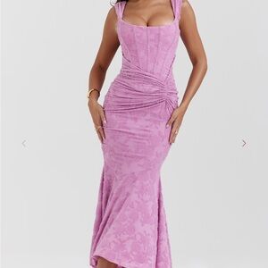 NWT House of CB Ruched Maxi Dress Size M